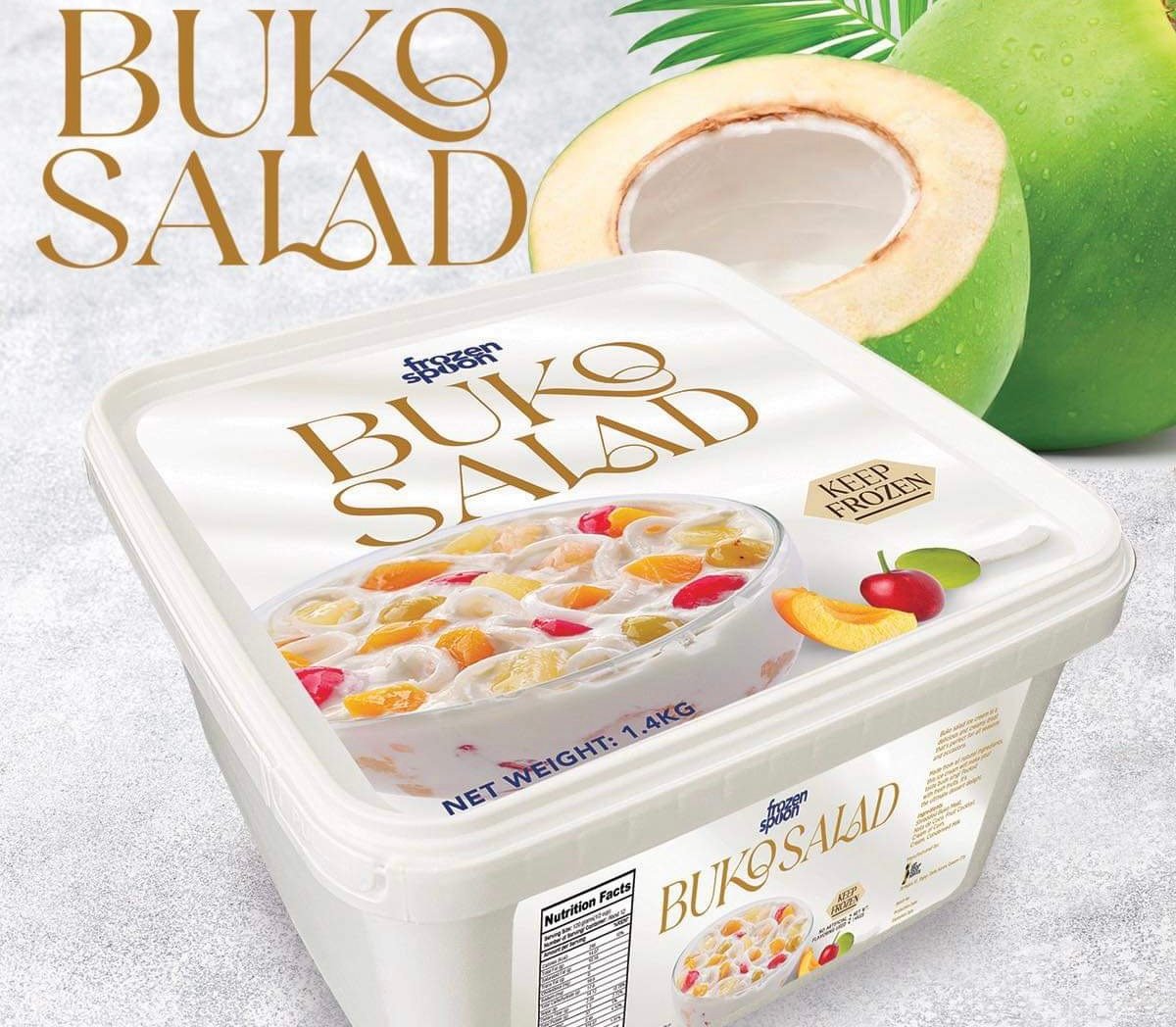 Refreshing buko salad.